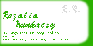 rozalia munkacsy business card
