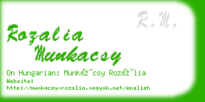 rozalia munkacsy business card